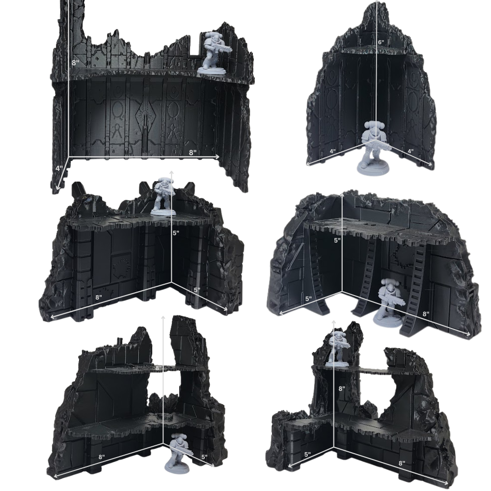 Complete Competitive Terrain – Tomb World Ruins w/ Scatter & Footprints for 44"×60" Tournament Boards (28‑32 mm)