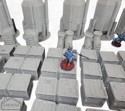 Star Wars Industrial Spaceport Scatter Terrain for 28mm Tabletop Games
