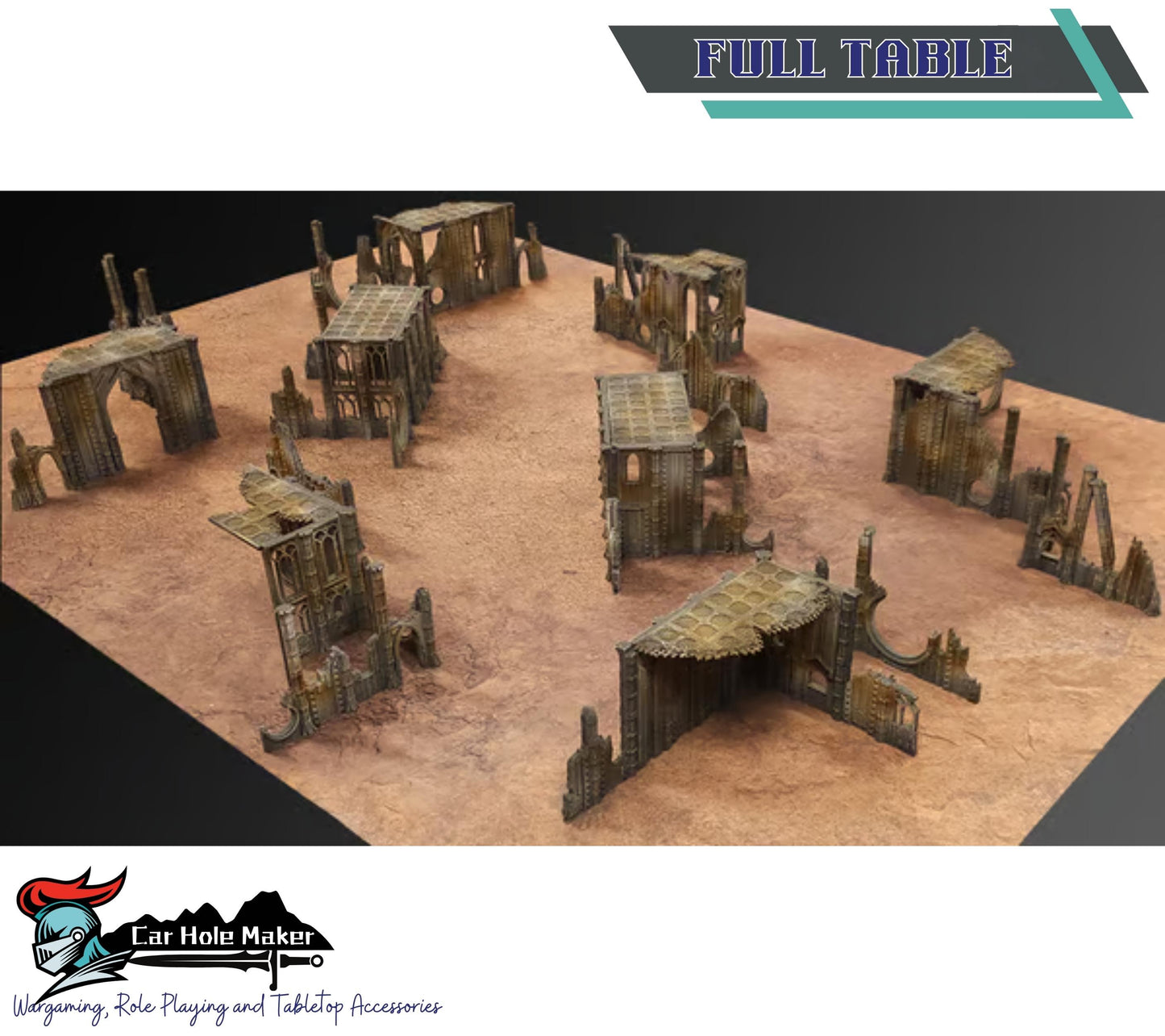 Ruins of Perdition – Gothic Sci-Fi Terrain Kit with Elevation, Walkways & Cover – Perfect for Full Table Competitive Play