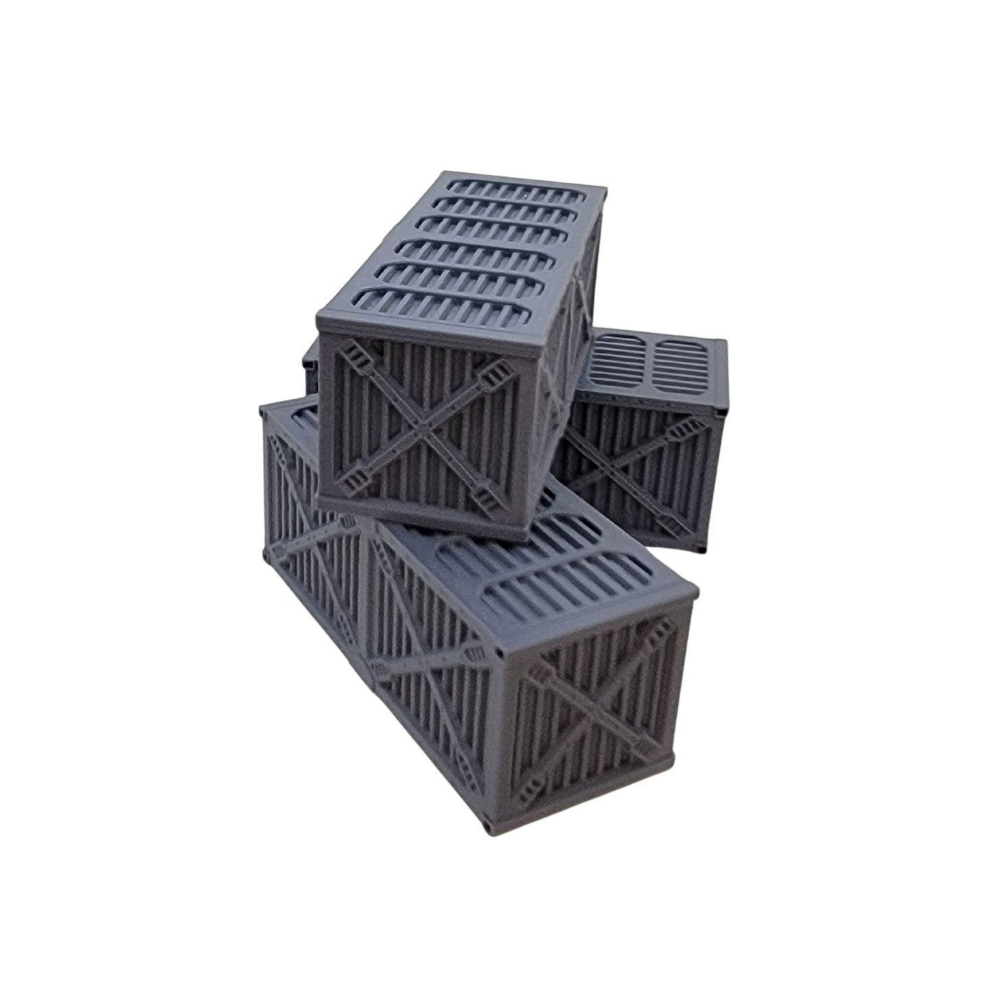 Scatter Shipping Container Set - Tabletop Terrain for Wargames, 3D-Printed, 28mm Scale