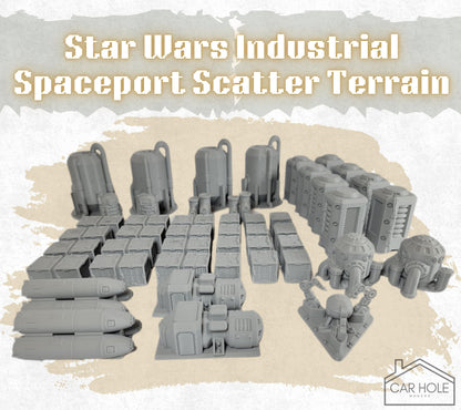 Star Wars Industrial Spaceport Scatter Terrain for 28mm Tabletop Games