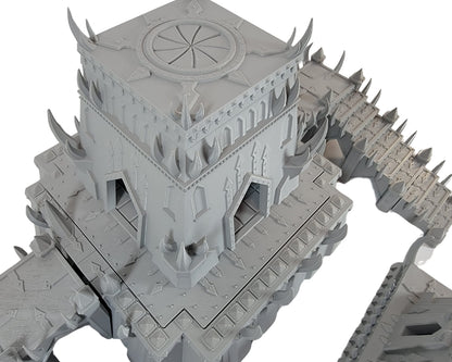 Bloodstone Bastions - 13 Part Set - Wargaming Terrain and Scenery. Crimson Anomaly Terrain Series. Fits 40k World Eaters and Khorne Daemons