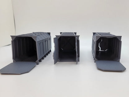 WARGAME SHIPPING CONTAINERS, Tabletop Terrain Gothic Sci-Fi Scatter Imperial Sector, Rpg & Wargame Scenery
