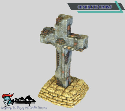 Realistic Trench Warfare Scatter Terrain – Cross, Sandbags, Crates, Field Gun & Shrine for WWI Wargames & Dioramas | 28mm Scale
