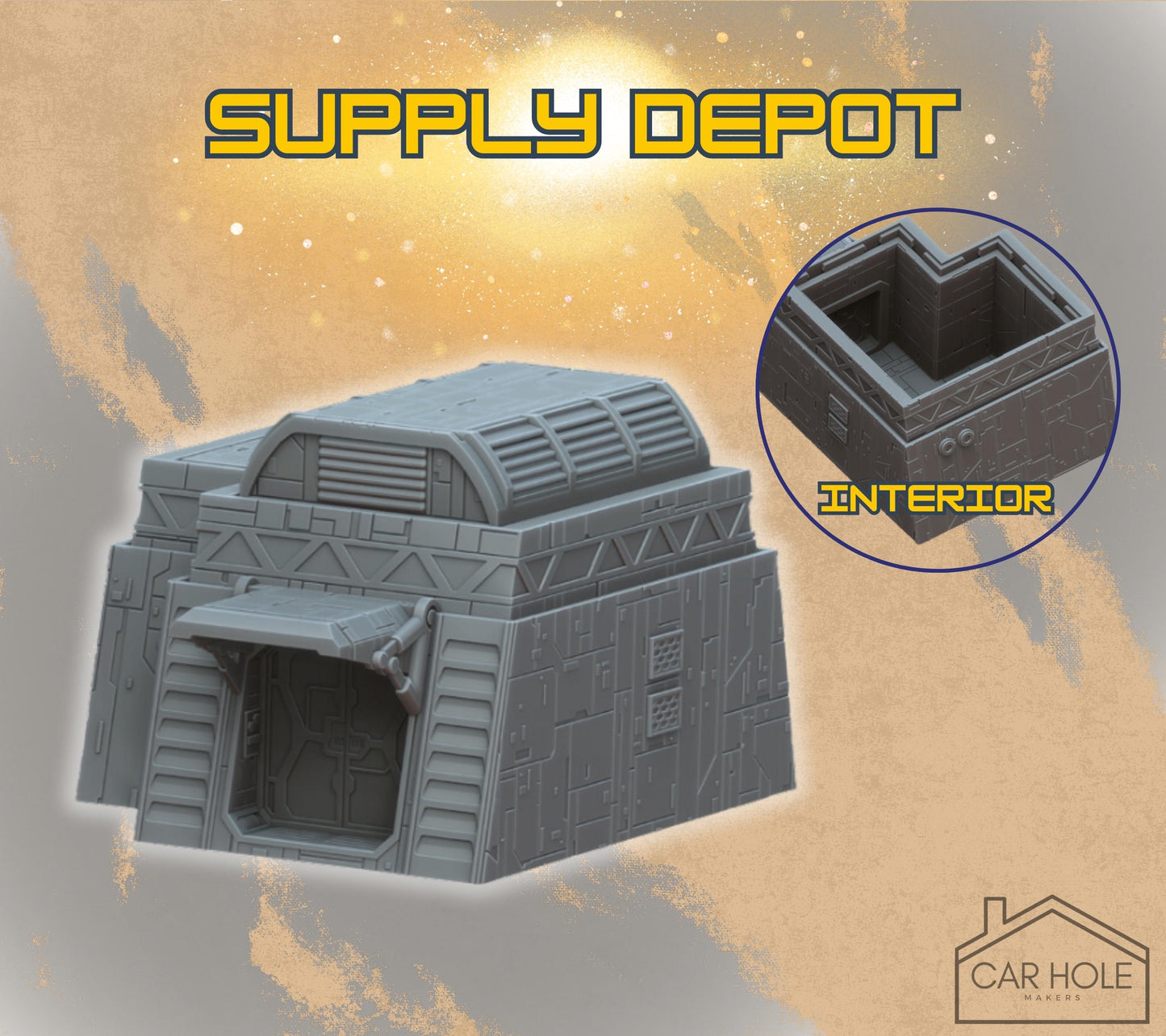 Sci-Fi Outpost Terrain Set – Modular Buildings and Elevated Walkways for Narrative & Competitive Play