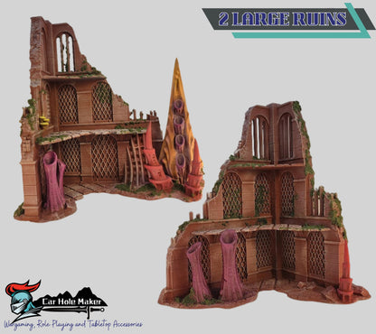 Alien-Infested Sci-Fi Ruins – Modular Terrain for 28mm-32mm Tabletop Wargames & RPGs