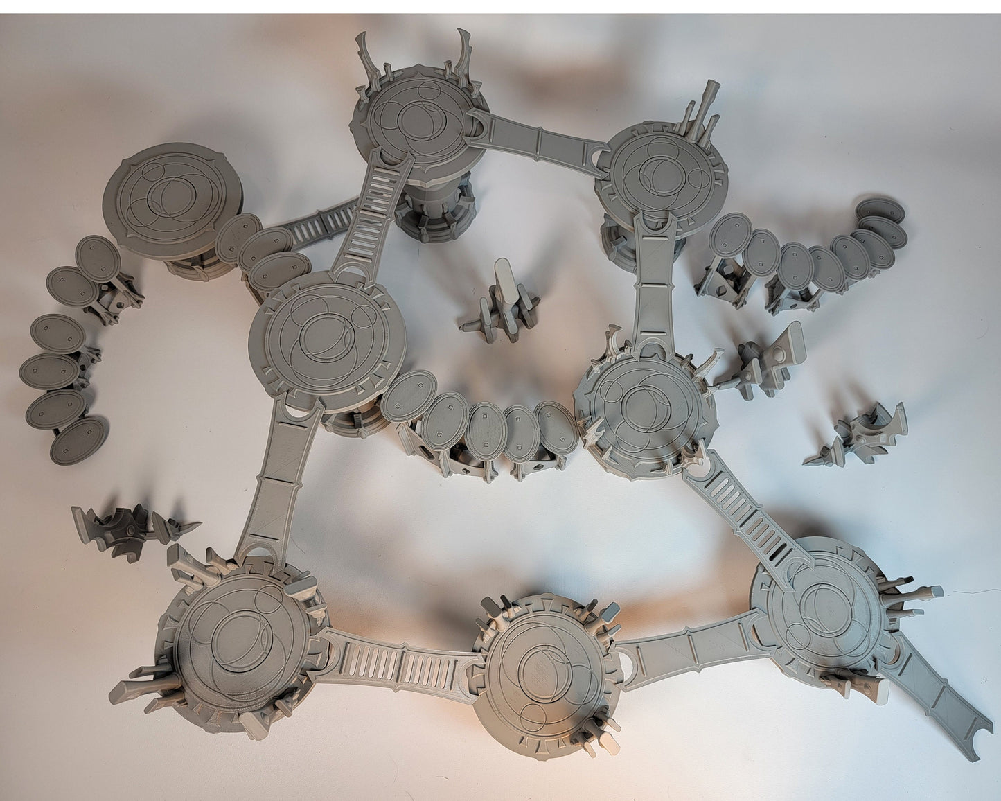 Elven Platforms Space Elves War Game Skirmish terrain. Platforms, Ramps, Barricades and Stairs for your Xenos tabletop battlefields.