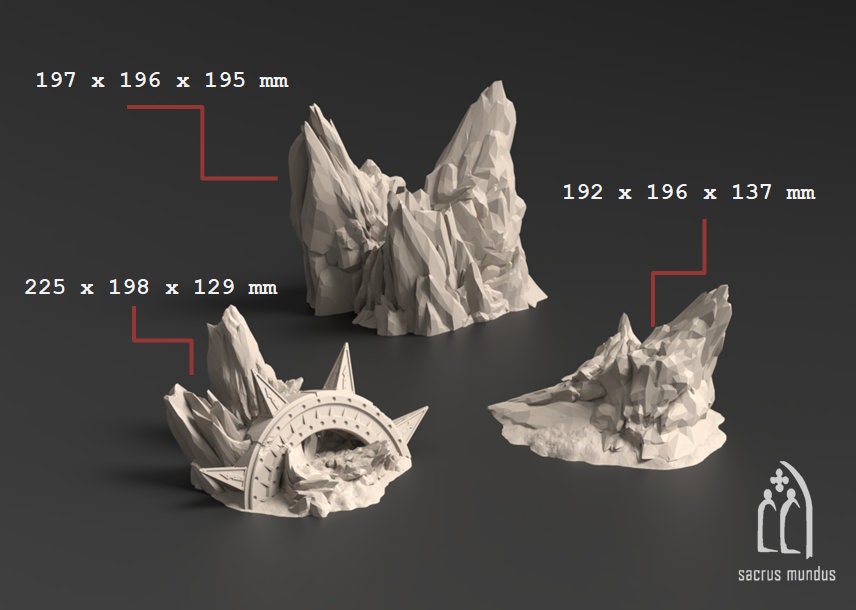 Sanguis: Crimson Anomaly - Dark Powers Fortress Tabletop ROCKS.  Wasteland/ Ruins / Chaos/ Grimdark