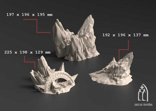 Sanguis: Crimson Anomaly - Dark Powers Fortress Tabletop ROCKS.  Wasteland/ Ruins / Chaos/ Grimdark