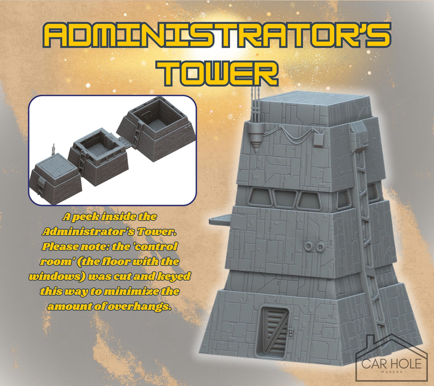Sci-Fi Outpost Terrain Set – Modular Buildings and Elevated Walkways for Narrative & Competitive Play