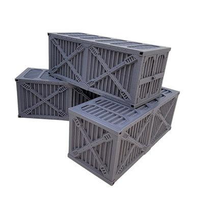 Scatter Shipping Container Set - Tabletop Terrain for Wargames, 3D-Printed, 28mm Scale