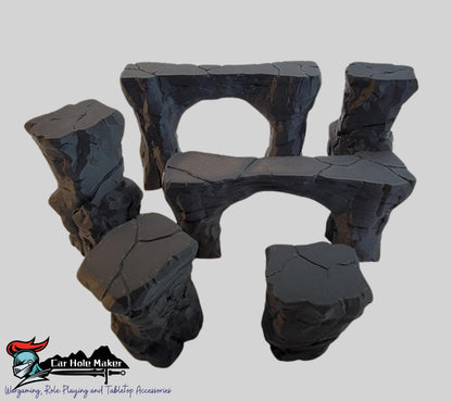 Modular Desert Terrain – Ruins, Arches & Temples for Fantasy Wargames, Tabletop RPGs, and Skirmish Play | Compatible with 28mm–32mm Minis
