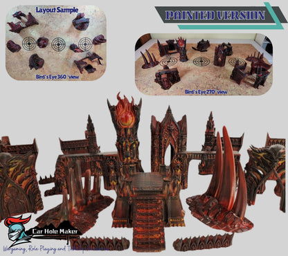 Modular Chaos Terrain – Hellish Ruins for Grimdark & Fantasy Skirmishes (28–32mm) with Immersive Gothic Style