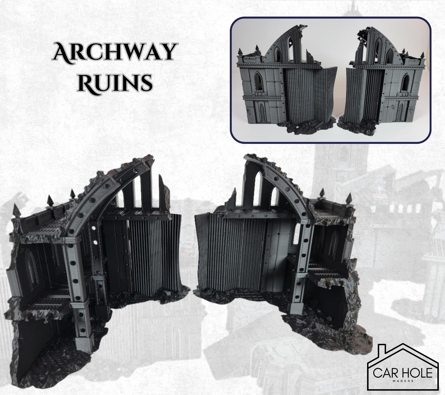 Sci-Fi Airfield Buildings – Control Tower, Ruins & Platforms for 28mm Wargames