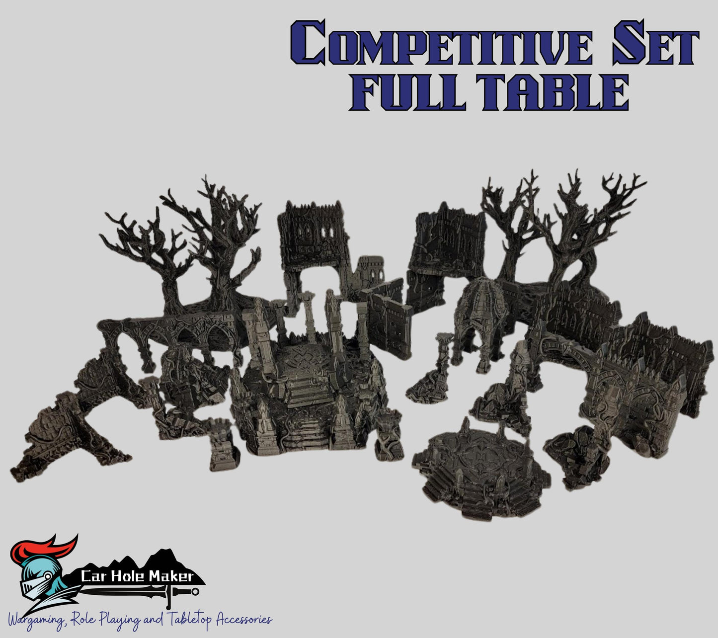 Wargame Jungle Terrain – Drakenfel Temple Ruins for AoS, Frostgrave, D&D, and Other Fantasy Games (28mm–32mm)