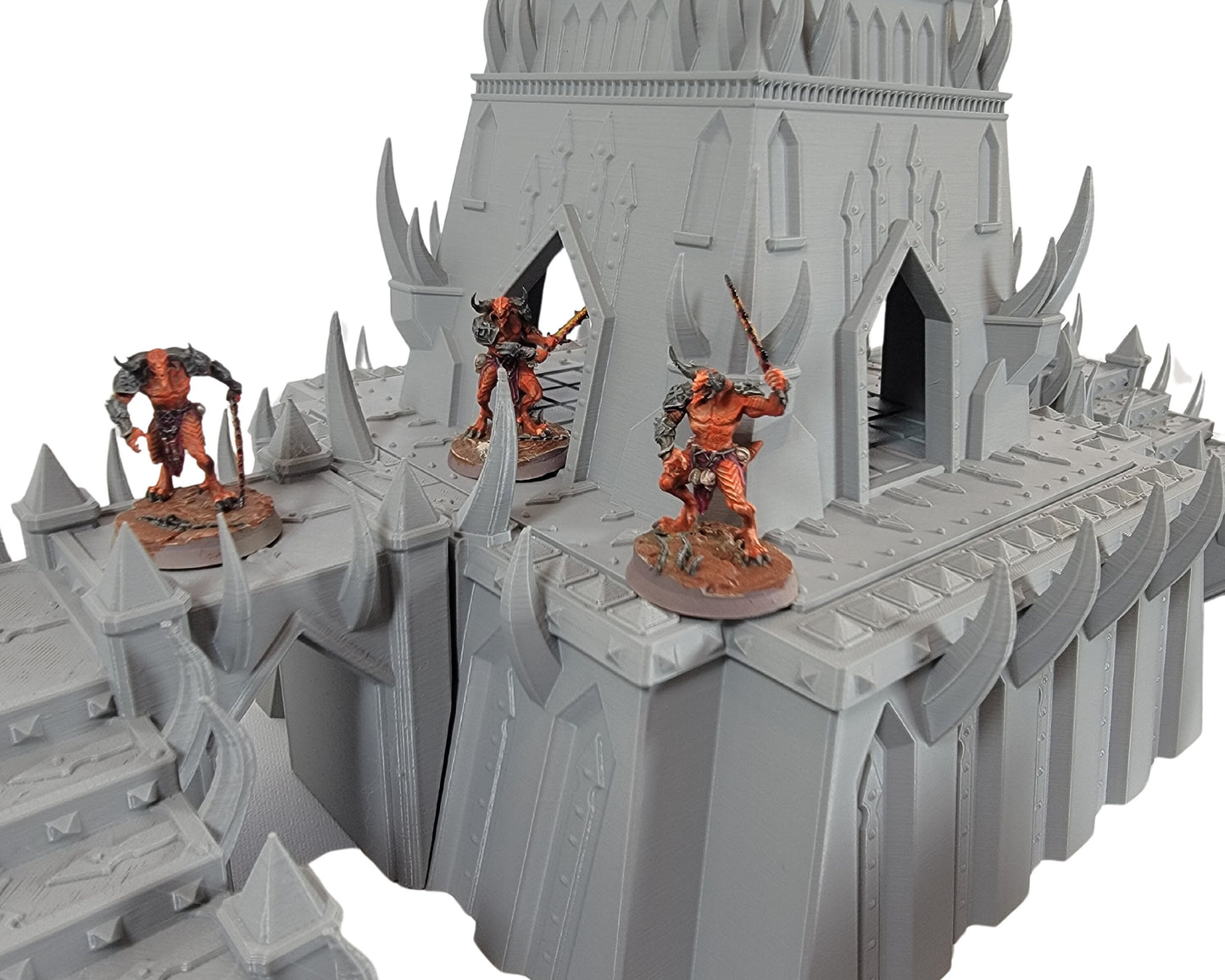 Bloodstone Bastions - 13 Part Set - Wargaming Terrain and Scenery. Crimson Anomaly Terrain Series. Fits 40k World Eaters and Khorne Daemons