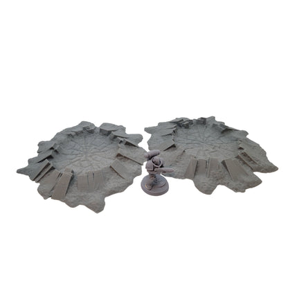 Unleash the Power of Ruins: Scatter Terrain Set of Craters, for Epic RPG & War Game Battles!