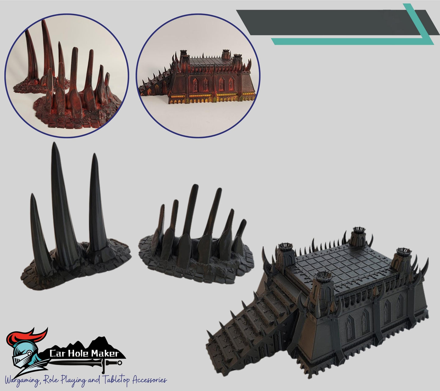 Modular Chaos Terrain – Hellish Ruins for Grimdark & Fantasy Skirmishes (28–32mm) with Immersive Gothic Style