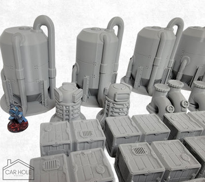 Star Wars Industrial Spaceport Scatter Terrain for 28mm Tabletop Games