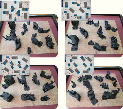 Full-Scale Modular Terrain – Domina Ferra HQ Gothic Fortress Set for 40K, Stargrave, Necromunda (28–32mm Compatible)