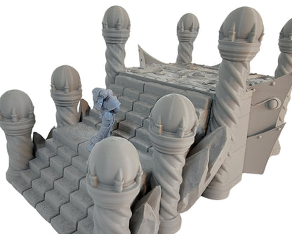 Chaos Altar - 2 Part Set Wargaming Terrain and Scenery. Sorcerers Planet Terrain Series. Fits 40k Thousand Sons and Tzeentch Daemons