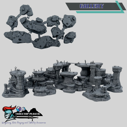 Reconfigurable Cliff Walls & Canyon Paths for Ambush Scenarios, 28–32mm