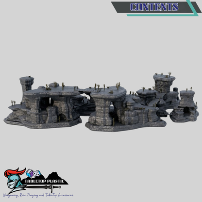 Reconfigurable Cliff Walls & Canyon Paths for Ambush Scenarios, 28–32mm