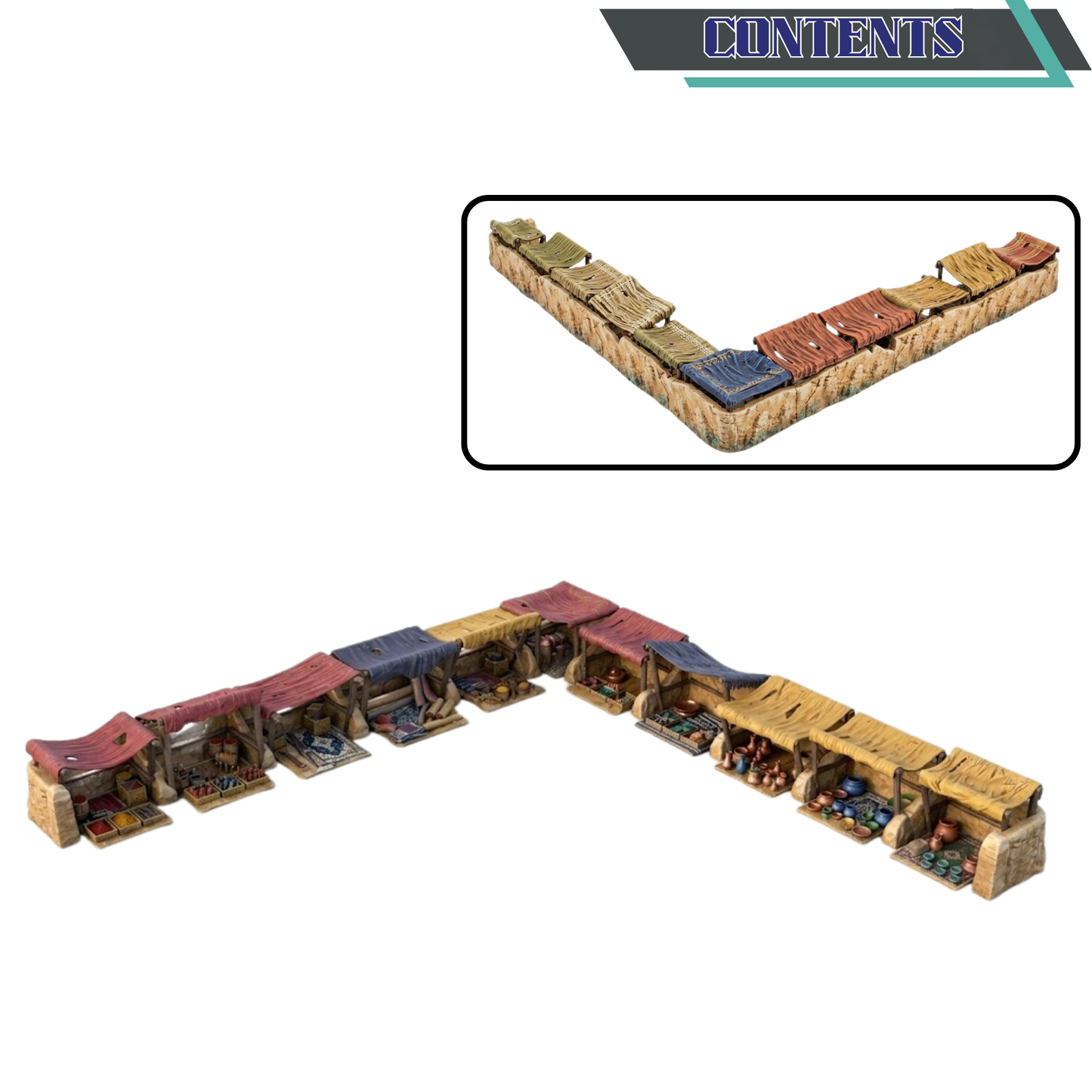 Desert Market Stalls Terrain Set