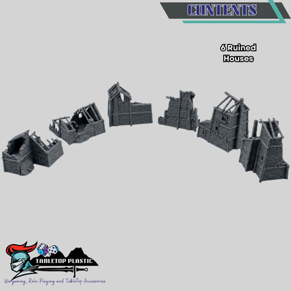 Accursed City Ruined Medieval Cottages