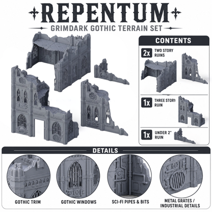 Repentum Ruins Gothic Sector - Wargaming Terrain 28mm Ruins