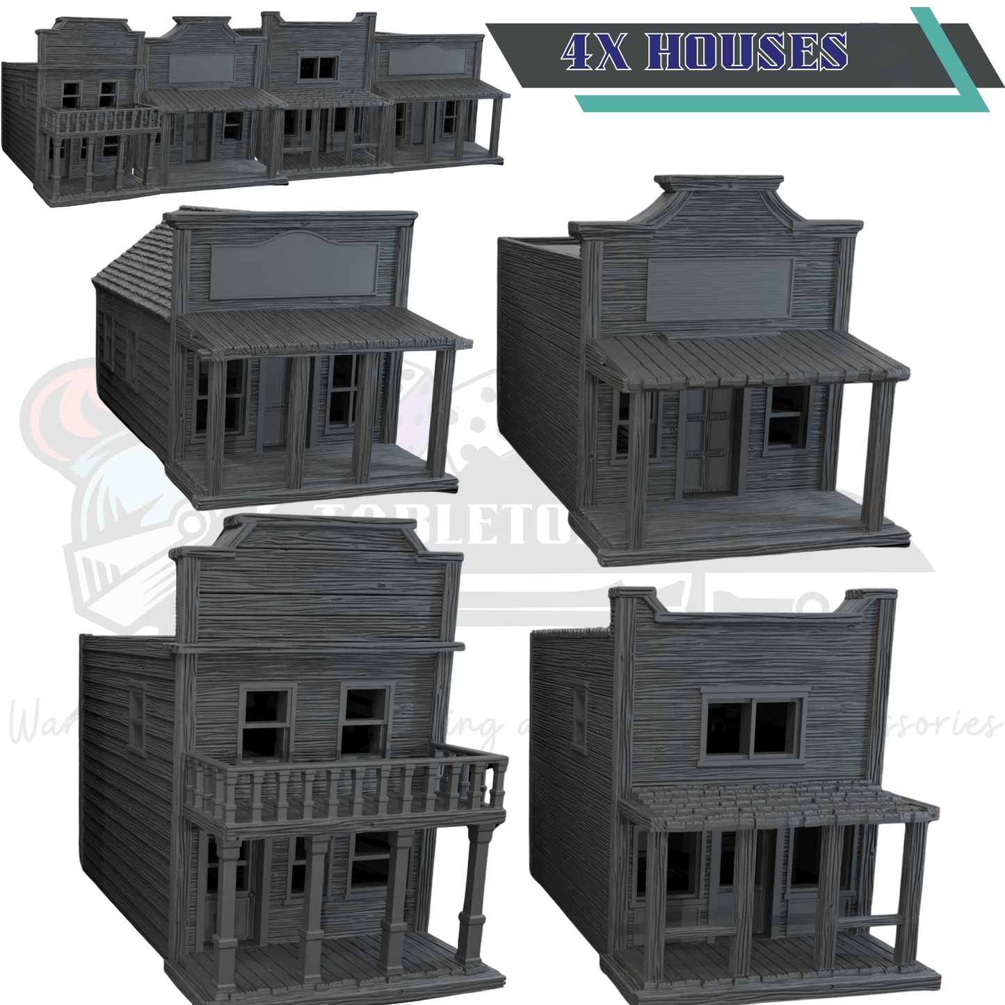 Dreadwood Frontier: Climbable Rooftops & Dense Cover - Malifaux 4E Terrain