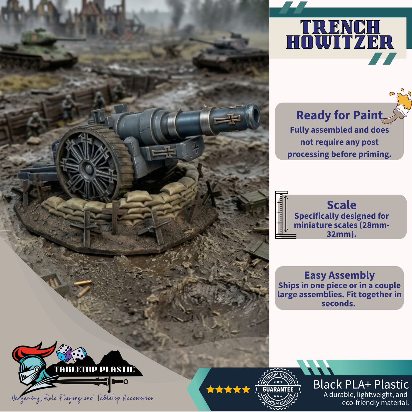 Trench Wars Front Howitzer Artillery Emplacement
