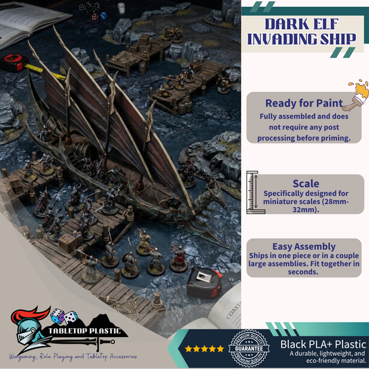 The Obsidian Coast Dark Elf Invading Ship