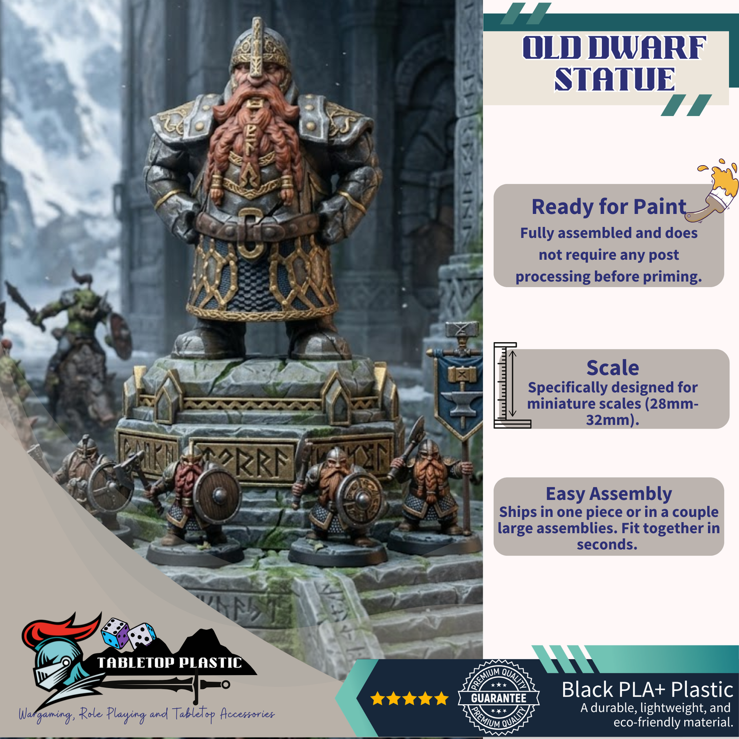 Karak Varnok Old Dwarf Statue