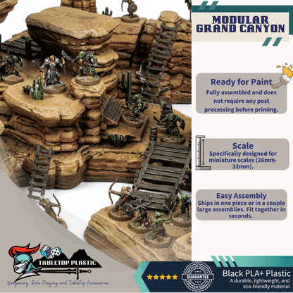 Reconfigurable Cliff Walls & Canyon Paths for Ambush Scenarios, 28–32mm