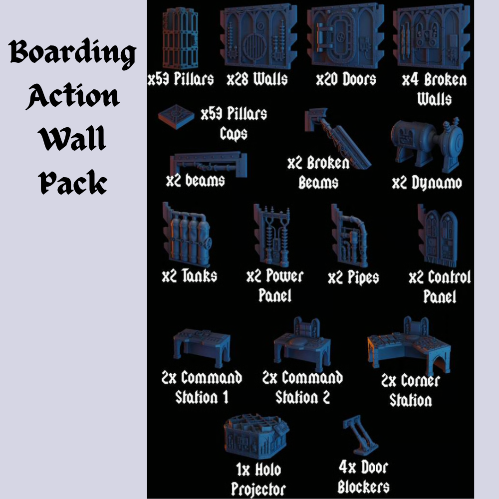 Boarding Action Kill Team Terrain: Modular Terrain for Tabletop Wargames & RPGs, Working Doors, Xenos Terrain, Sci Fi Floor Tiles
