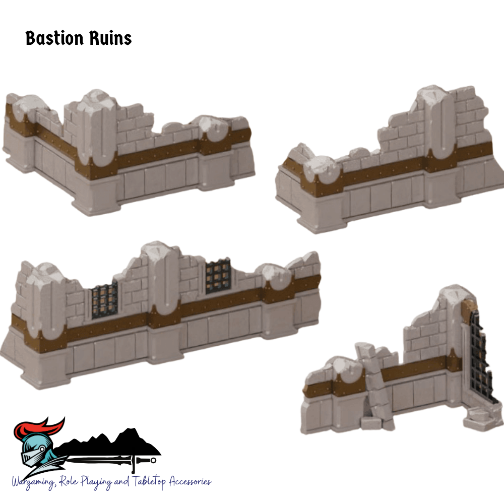 Fallen Bastion: Ruined Corners Set – Low Cover Terrain for 28mm Wargames
