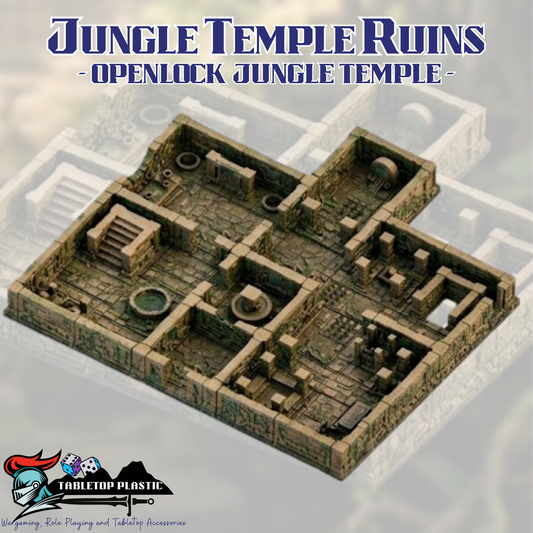 Jungle Temple Ruins, DnD Dungeon Tiles Openlock