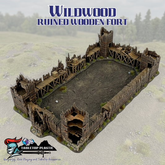 Ruined Wooden Palisade Fort Terrain