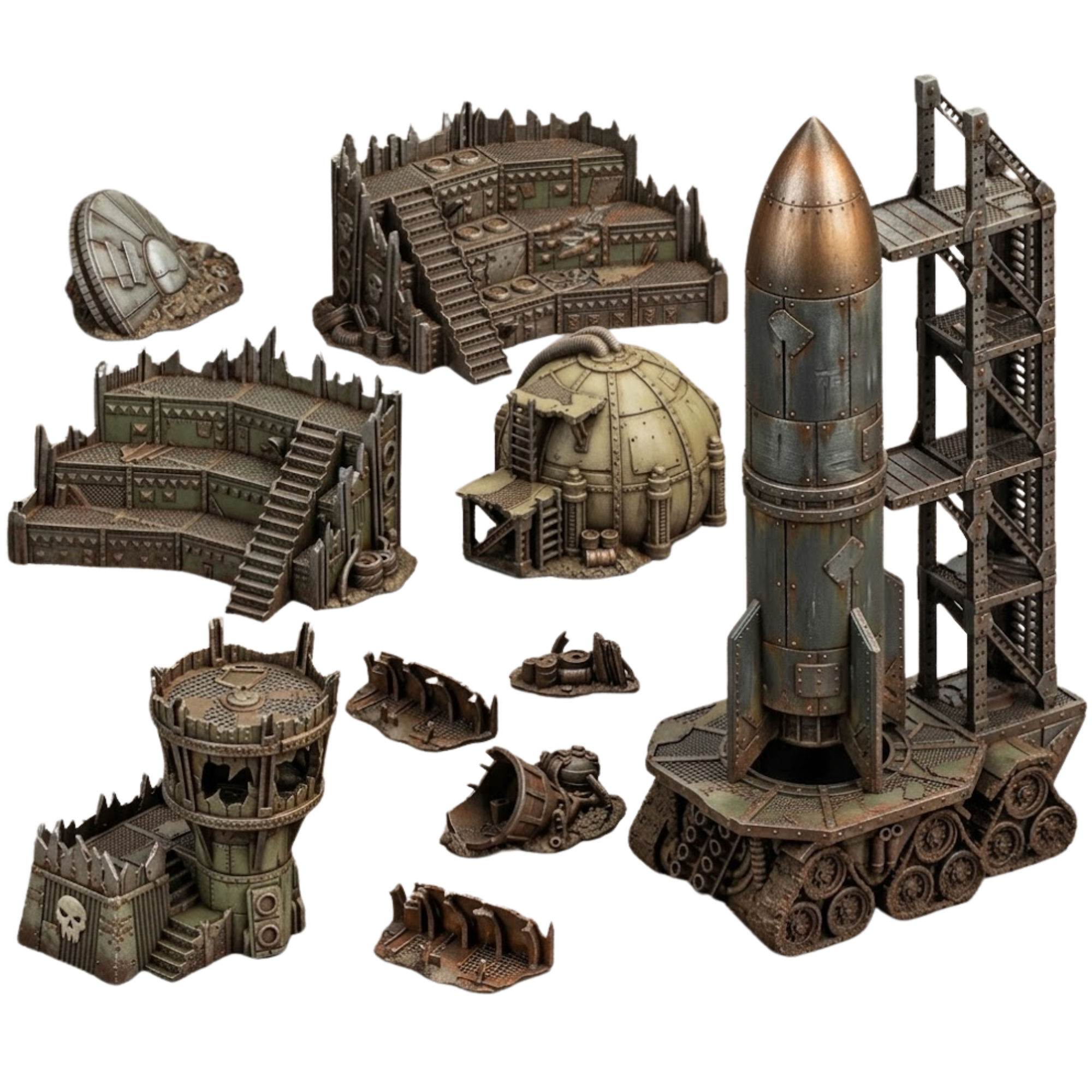 Scrapworld Wreckers, Scrap Rocket Launch Site Set – Tabletop Plastic