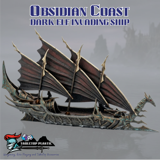 The Obsidian Coast Dark Elf Invading Ship