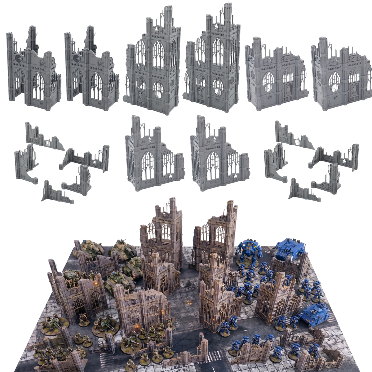 11th Edition Ruins - Gothic Sector - Wargaming Terrain 28mm Ruins