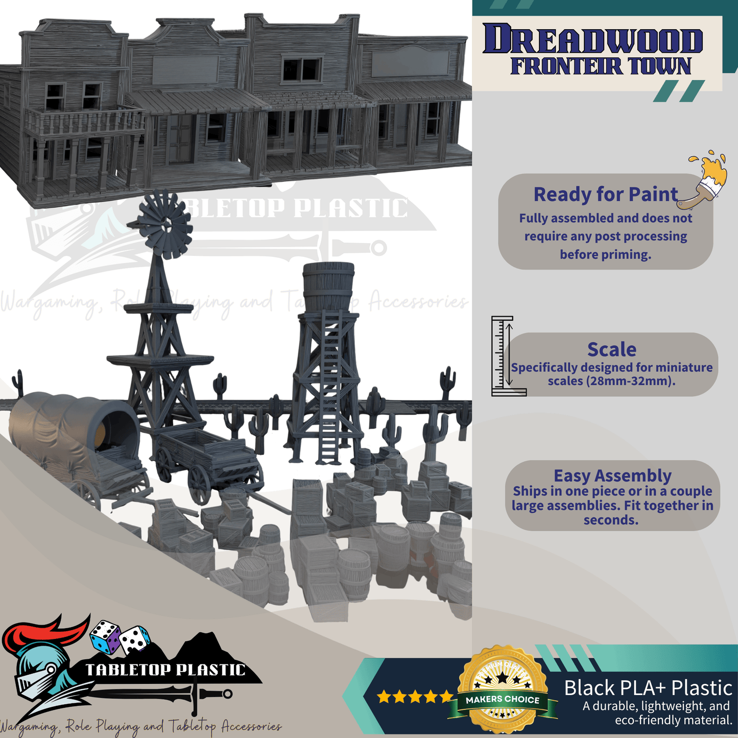 Dreadwood Frontier: Climbable Rooftops & Dense Cover - Malifaux 4E Terrain