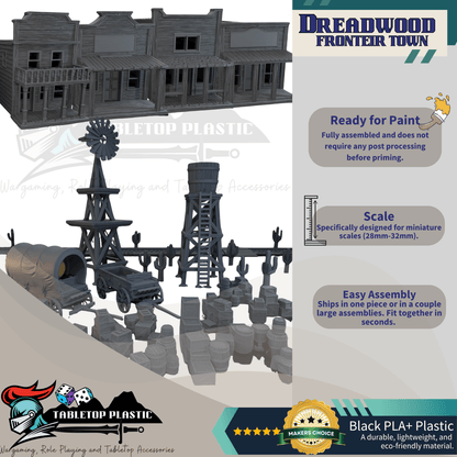 Dreadwood Frontier: Climbable Rooftops & Dense Cover - Malifaux 4E Terrain