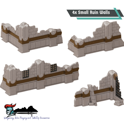 Fallen Bastion: Ruined Corners Set – Low Cover Terrain for 28mm Wargames