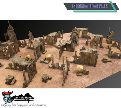 Ruins of Perdition – Gothic Sci-Fi Terrain Kit with Elevation, Walkways & Cover – Perfect for Full Table Competitive Play