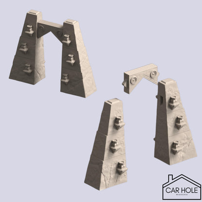EPIC Wargame Terrain: Planet Krotone Ruins. Scenery at a 6mm to 8mm scale. Sorcerous Planet Claimed by Ruinous Powers Ravaged by War Terrain