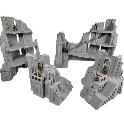 Divine Keep Set: Wargaming Terrain Ruins Fits Legion Sci-Fi Tabletop Terrain Set 40k 28mm Scale Building & Scatter Arc World