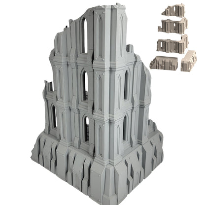 Divine Keep Set: Wargaming Terrain Ruins Fits Legion Sci-Fi Tabletop Terrain Set 40k 28mm Scale Building & Scatter Arc World