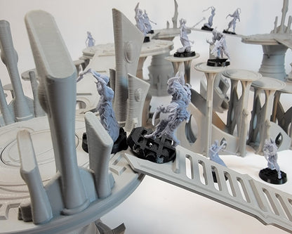 Elven Platforms Space Elves War Game Skirmish terrain. Platforms, Ramps, Barricades and Stairs for your Xenos tabletop battlefields.
